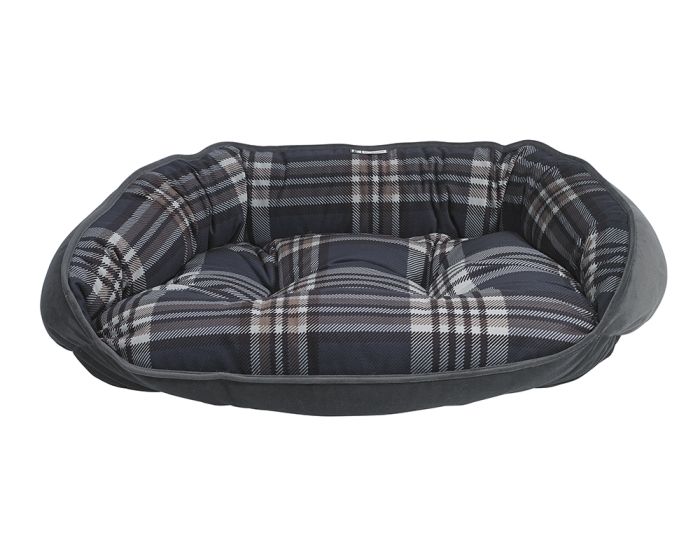 Crescent Bed Greystone Tartan