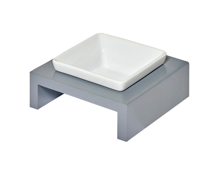 Moderno Single Wood Feeder Grey