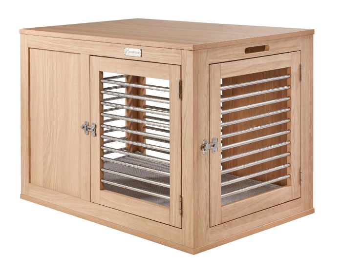 Moderno Dog Crate White Oak