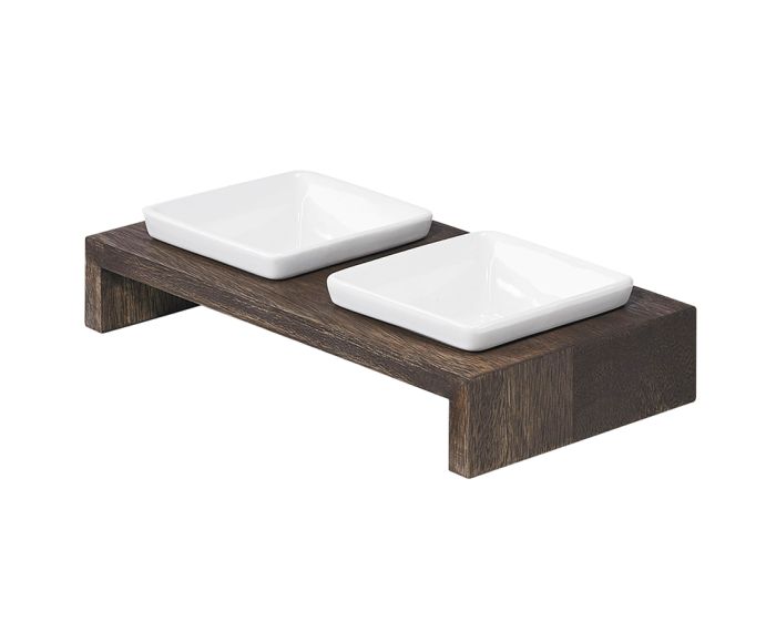 Artisan Double Wood Feeder Walnut