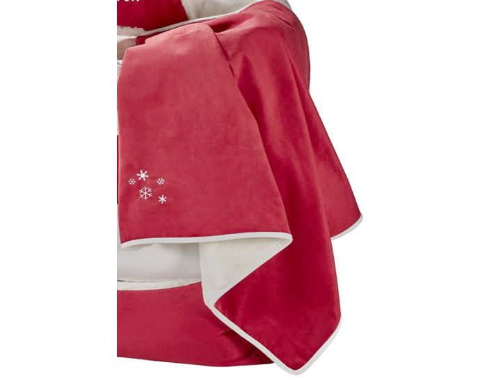 Plush Throw Blanket Crimson Holiday