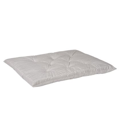 Tufted Cushion Taupe Herringbone