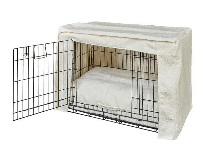 Double Door Crate Cover Vanilla Boucle